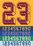 Vintage Jersey font numbers