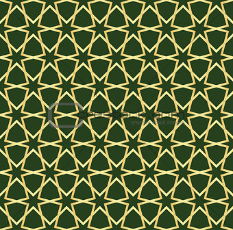 gold and green moroccan seamless