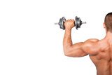 Bodybuilding background with copy space.