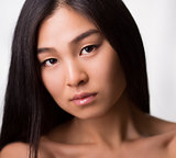 Face of Asian lady