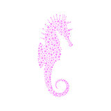 Seahorse in pink design