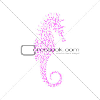 Seahorse in pink design