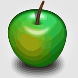 Green apple 3d rendering