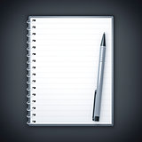 notepad and ballpen