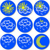 vector weather icons set