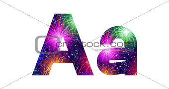 Set of letters, firework, A