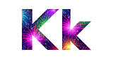 Set of letters, firework, K