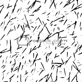 Seamless freehand drawn background uneven texture with random strokes