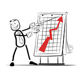 Businessman presentation graph growth success of sales