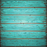 Aquamarine Old Wooden Painted Wall