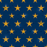 Seamless Retro Pattern with Scratch and Yellow Stars