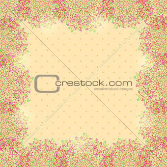 Beige Frame Decoration  with Hearts