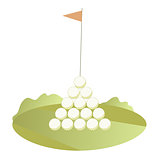 Golf balls pyramid