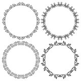 Vector set of round frames on a white background