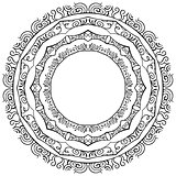 Vector set of round frames on a white background