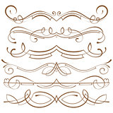 set. calligraphic design elements and page decoration