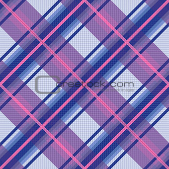 Seamless diagonal pattern in violet, blue and pink