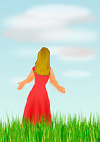 Girl in a Meadow