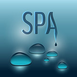 Spa theme vector illustration with drops