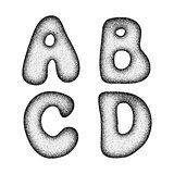Vector doodle alphabet