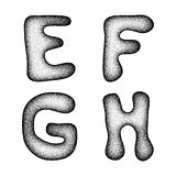 Vector doodle alphabet
