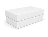 paper shoe box on white