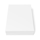 Stack of white paper sheets