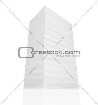 Pile of white paper sheets