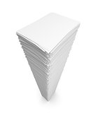 Pile of white paper sheets