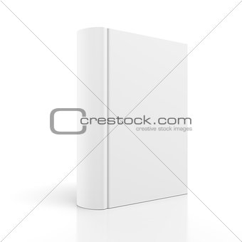 Blank book cover isolated on white