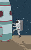 Astronaut and Space Ship