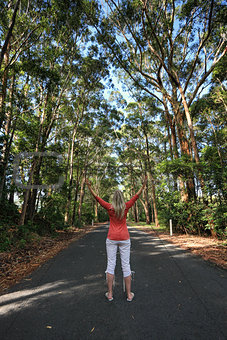 Standing among the tall gum trees on a remote country road
