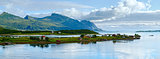 Sea summer panorama (Norway, Lofoten).