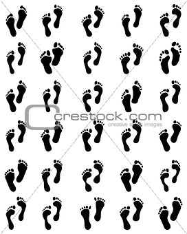 prints of human feet