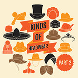 Kinds of headwear. Part 2. 