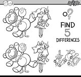 find differences coloring book
