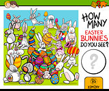 counting task with easter bunny