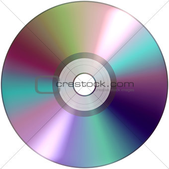 CD DVD  audio  video data rcording isolated over white background