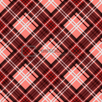 Seamless diagonal pattern in red and white