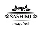 Sashimi logo vector illustration