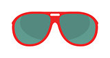 Vector red glasses isolated on white background.