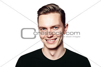 Portrait of young man smiling to camera