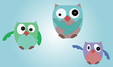 Set of owls