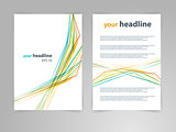 Abstract geometric design vector template layout for magazine, brochure, flyer, booklet, cover, annual report, in A4 size