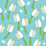 Cute seamless  floral pattern with tulips