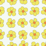 Seamless Abstract Flower Background Pattern.