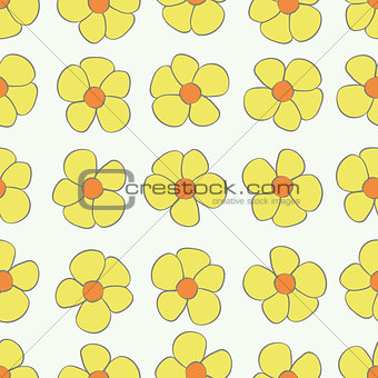 Seamless Abstract Flower Background Pattern.