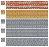 Texture for platformers pixel art vector - brick, stone and wood wall