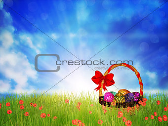 Easter Basket on Grass