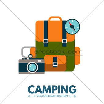 Backpack Camping icon